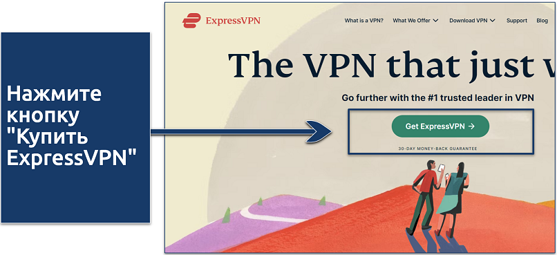 A screenshot showing the ExpressVPN's account registration page