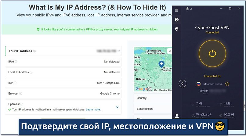 Screenshot of the vpnMentor IP Checker tool